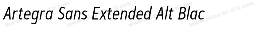 Artegra Sans Extended Alt Black Ita字体转换